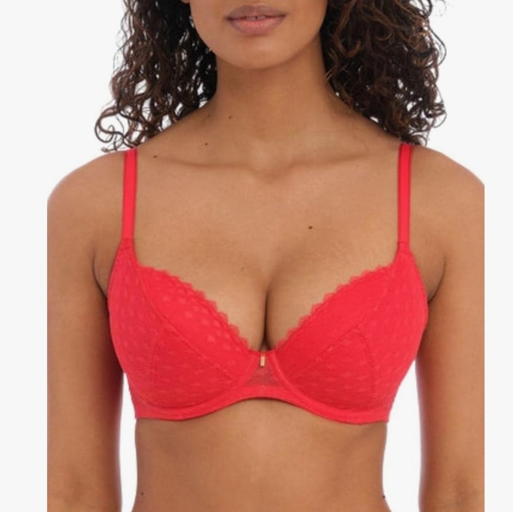 Freya Red Lace Plundge Bra